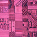 Square Patchwork Purple Transitional Rug, con1453pur