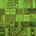 Serging Thickness of Patchwork Green Transitional Rug, con1453grn