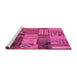 Sideview of Machine Washable Patchwork Purple Transitional Area Rugs, wshcon1453pur