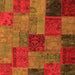 Serging Thickness of Patchwork Orange Transitional Rug, con1454org