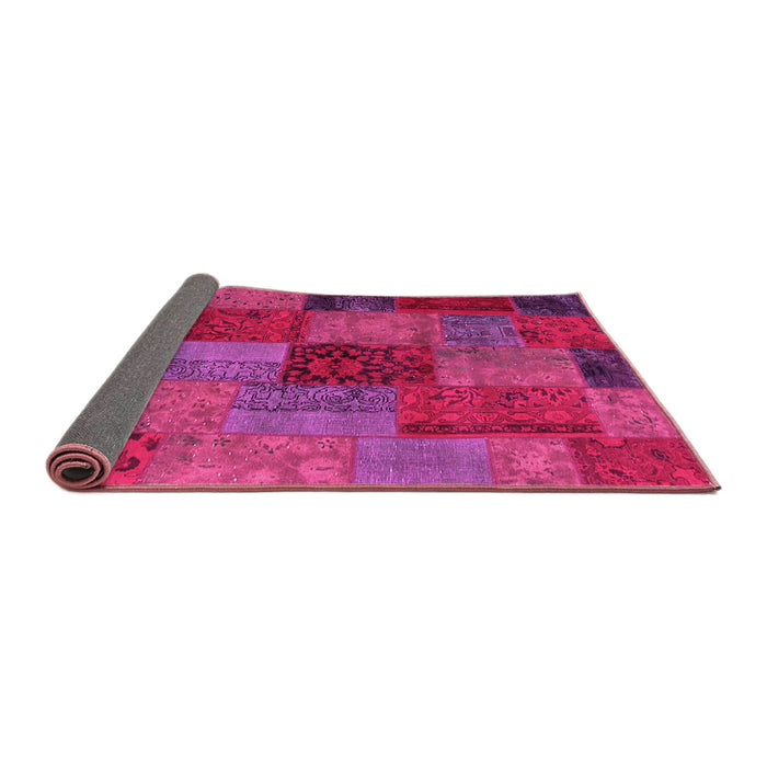 Sideview of Patchwork Pink Transitional Rug, con1454pnk