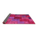 Sideview of Patchwork Pink Transitional Rug, con1454pnk