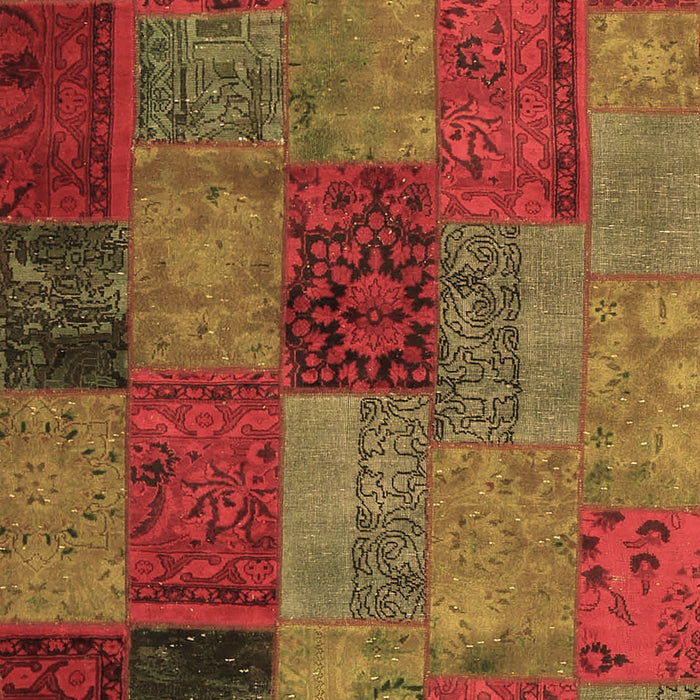Patchwork Brown Transitional Rug, con1454brn