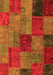 Serging Thickness of Machine Washable Patchwork Orange Transitional Area Rugs, wshcon1454org