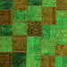 Serging Thickness of Patchwork Green Transitional Rug, con1454grn