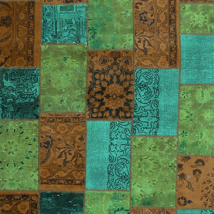 Patchwork Turquoise Transitional Rug, con1454turq