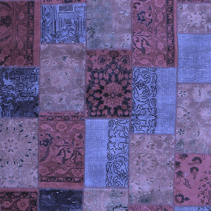 Patchwork Blue Transitional Rug, con1454blu