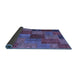 Sideview of Patchwork Blue Transitional Rug, con1454blu