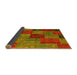 Sideview of Patchwork Yellow Transitional Rug, con1454yw