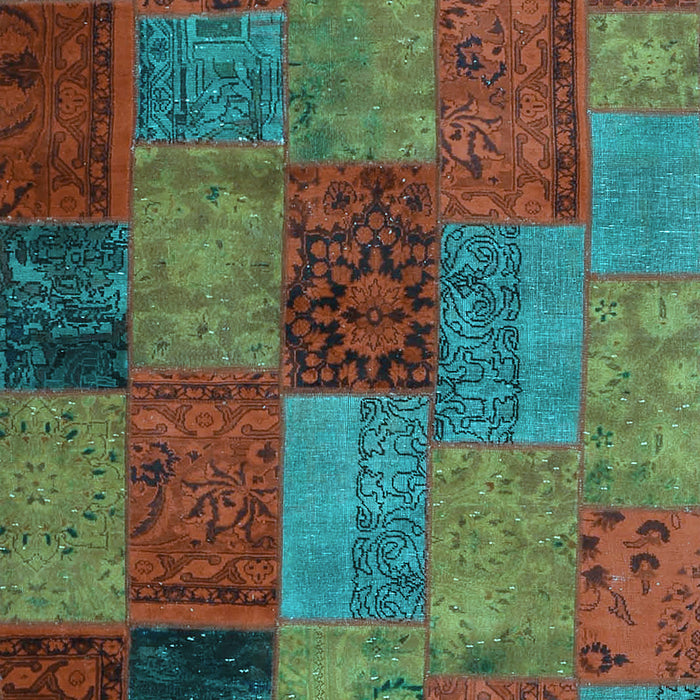 Patchwork Light Blue Transitional Rug, con1454lblu