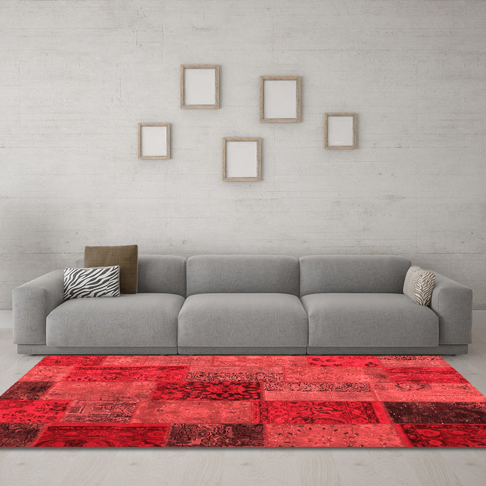 Transitional Red Washable Rugs