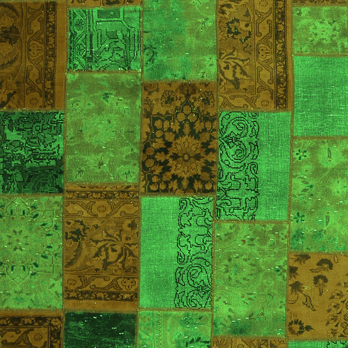 Patchwork Green Transitional Rug, con1454grn