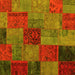 Square Patchwork Yellow Transitional Rug, con1454yw