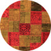 Machine Washable Patchwork Orange Transitional Area Rugs, wshcon1454org