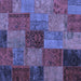 Square Patchwork Blue Transitional Rug, con1454blu