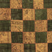 Square Patchwork Brown Transitional Rug, con1455brn