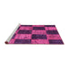 Sideview of Machine Washable Patchwork Pink Transitional Rug, wshcon1455pnk