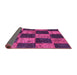 Sideview of Patchwork Pink Transitional Rug, con1455pnk