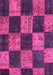 Patchwork Pink Transitional Rug, con1455pnk