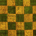 Square Patchwork Yellow Transitional Rug, con1455yw