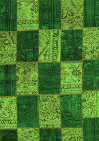 Patchwork Green Transitional Rug, con1455grn