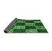 Sideview of Patchwork Emerald Green Transitional Rug, con1455emgrn