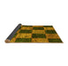 Sideview of Patchwork Yellow Transitional Rug, con1455yw