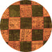 Machine Washable Patchwork Orange Transitional Area Rugs, wshcon1455org