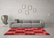 Transitional Red Washable Rugs