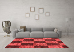 Transitional Red Washable Rugs
