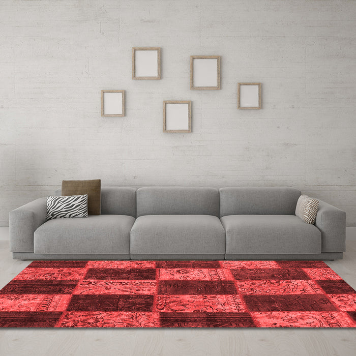 Transitional Red Washable Rugs