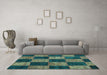 Machine Washable Patchwork Light Blue Transitional Rug in a Living Room, wshcon1455lblu