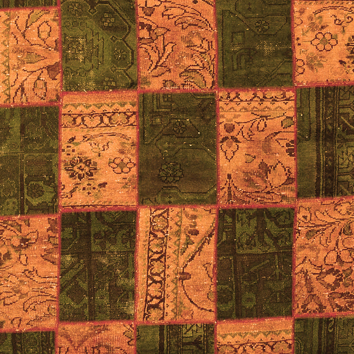 Serging Thickness of Machine Washable Patchwork Orange Transitional Area Rugs, wshcon1455org