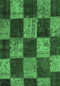 Patchwork Emerald Green Transitional Rug, con1455emgrn