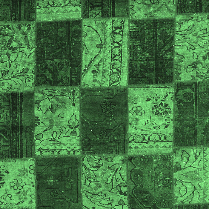 Patchwork Emerald Green Transitional Rug, con1455emgrn