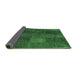 Sideview of Patchwork Emerald Green Transitional Rug, con1456emgrn