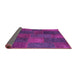 Sideview of Patchwork Pink Transitional Rug, con1456pnk