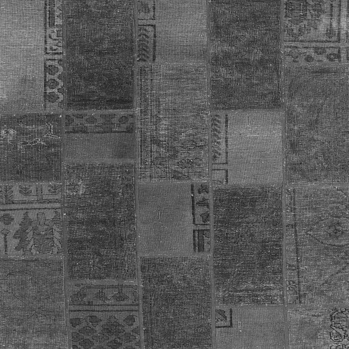 Round Machine Washable Patchwork Gray Transitional Rug, wshcon1456gry