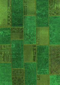 Patchwork Green Transitional Rug, con1456grn