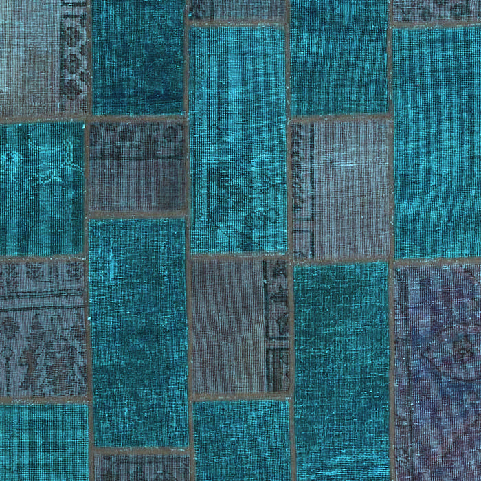 Patchwork Light Blue Transitional Rug, con1456lblu