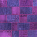 Square Patchwork Purple Transitional Rug, con1456pur