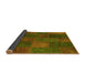 Sideview of Patchwork Yellow Transitional Rug, con1456yw