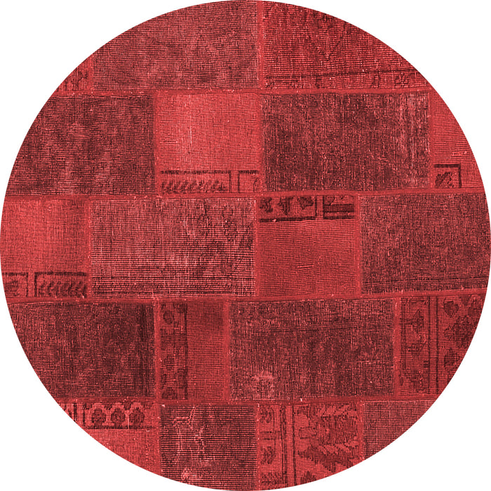 Machine Washable Patchwork Red Transitional Rug, wshcon1456red