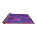 Sideview of Patchwork Purple Transitional Rug, con1456pur