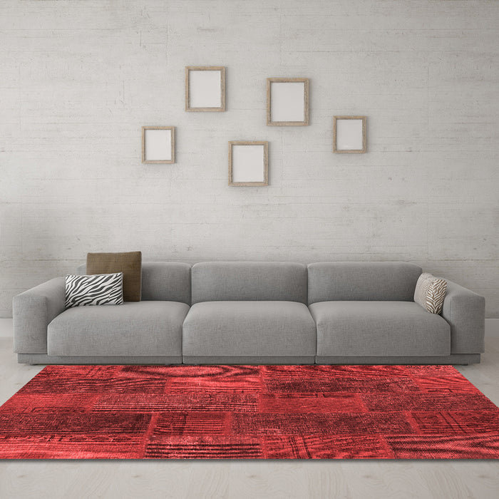 Transitional Red Washable Rugs
