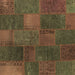 Square Patchwork Brown Transitional Rug, con1456brn