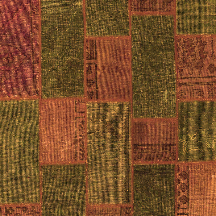 Patchwork Orange Transitional Rug, con1456org