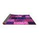 Sideview of Patchwork Purple Transitional Rug, con1457pur