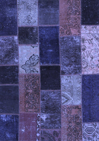 Patchwork Blue Transitional Rug, con1457blu