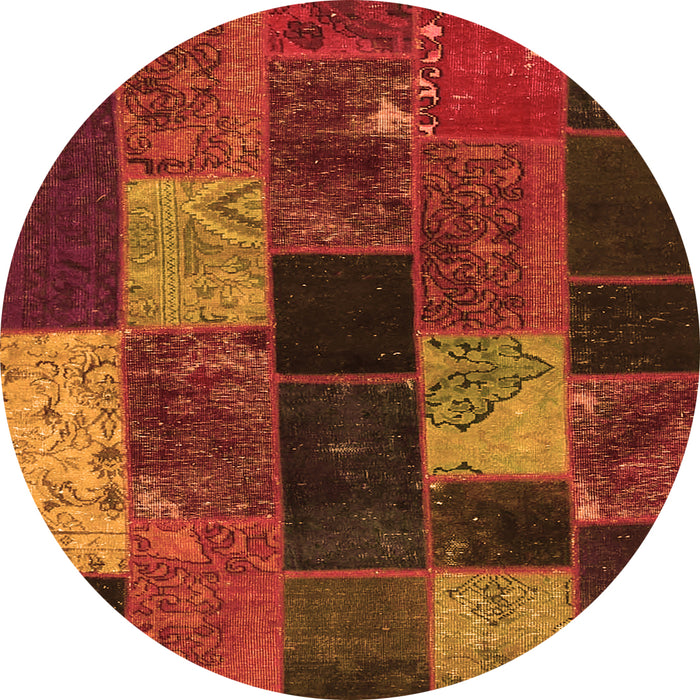 Square Patchwork Orange Transitional Rug, con1457org